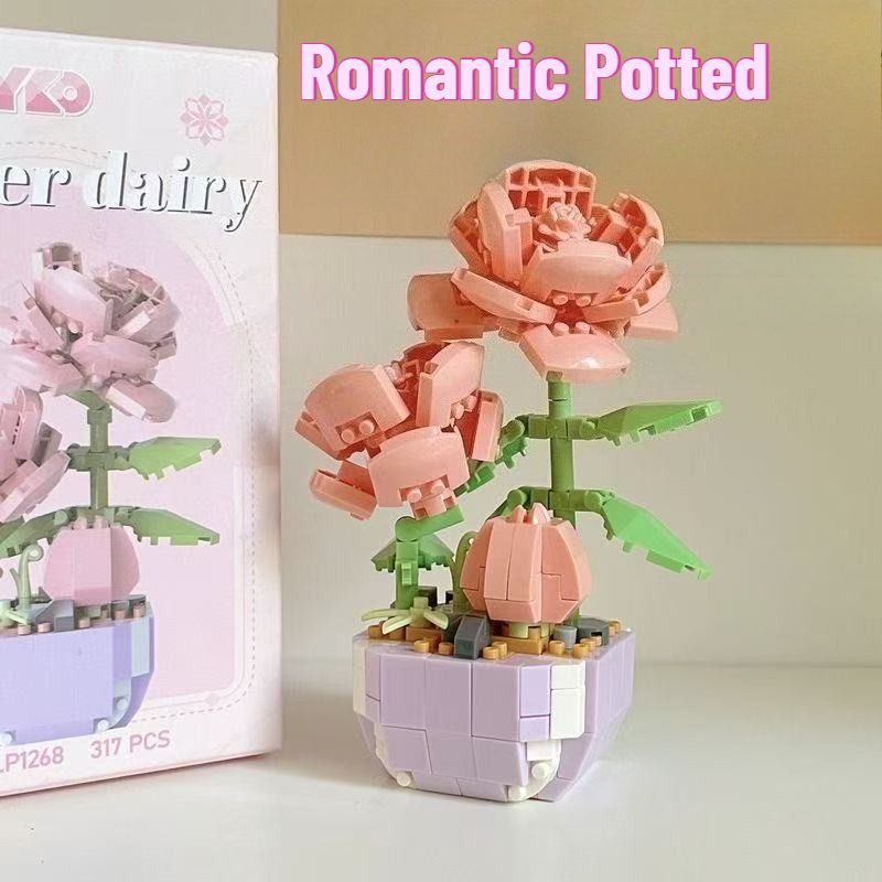 Bonsai Garden Lego - Mini Saksı Çiçekleri Yapı Taşı Setleri