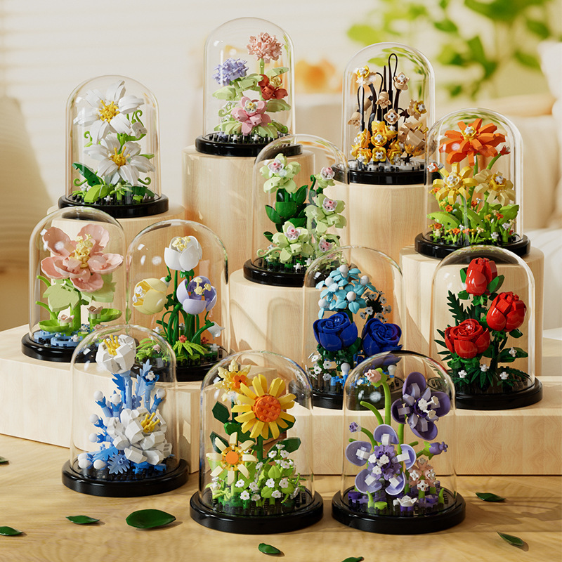 Bonsai Garden Lego - Çiçek Buketi Bonsai Yapı Taşları Yapay
