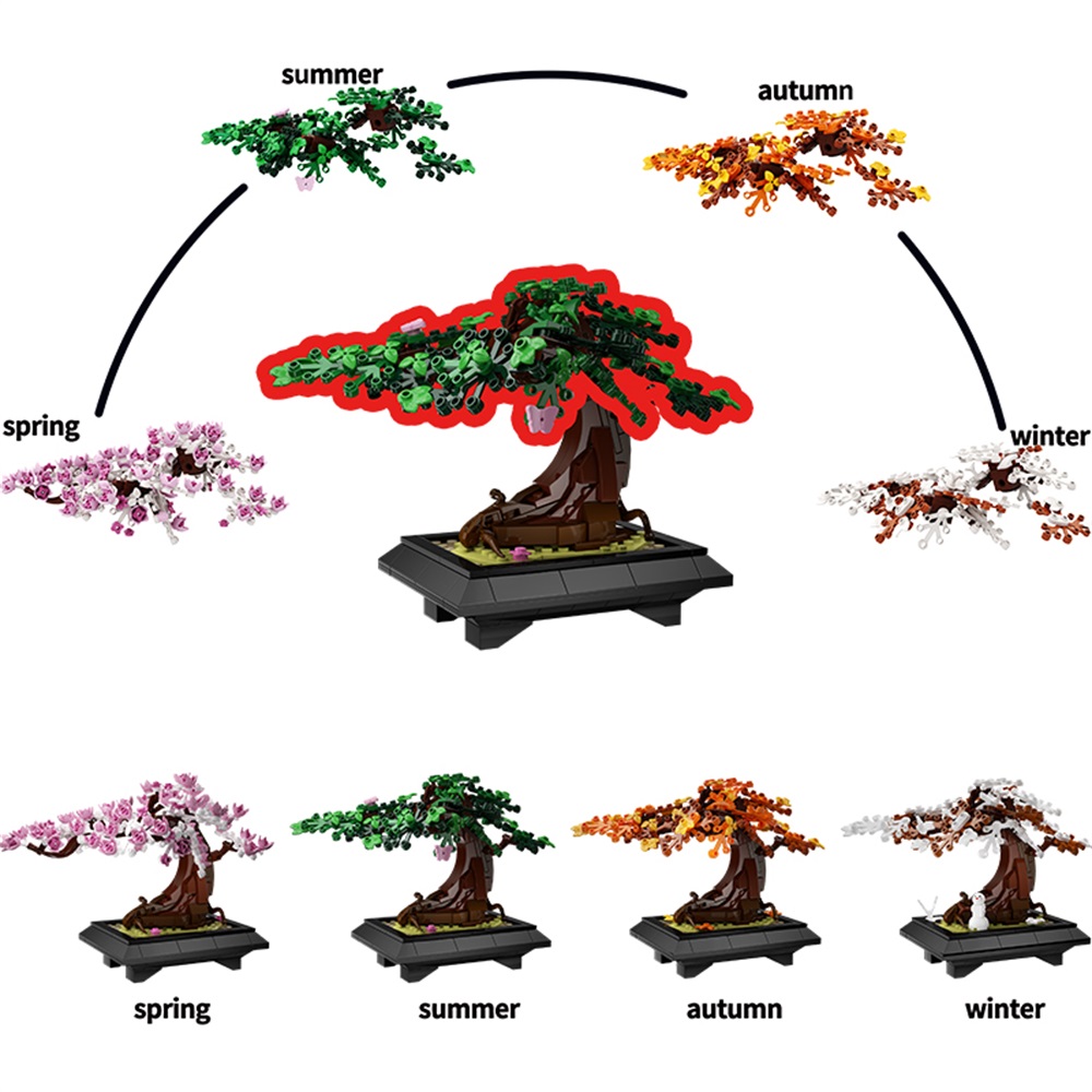 MOC Dört Mevsim Bonsai Ağacı T - Bonsai Garden Lego incelemesi ve fiyatı