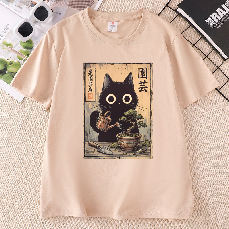 Bonsai Siyah Kedi T-Shirt Japo - Bonsai Garden China incelemesi ve fiyatı