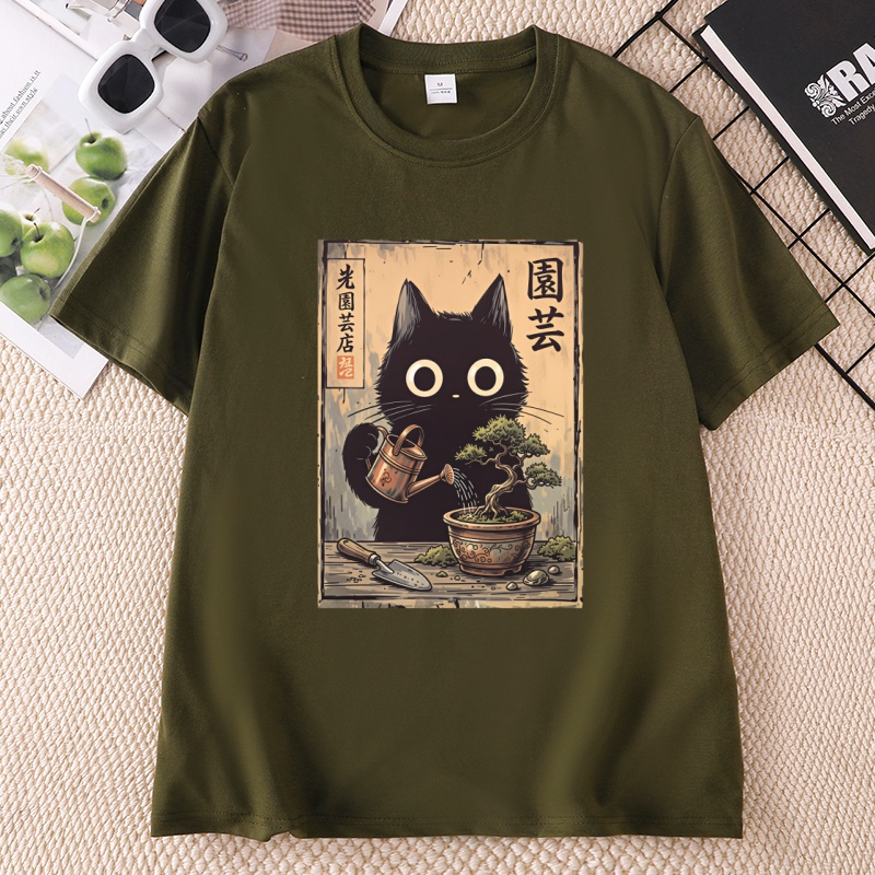 Bonsai Siyah Kedi T-Shirt Japo - Bonsai Garden China incelemesi ve fiyatı